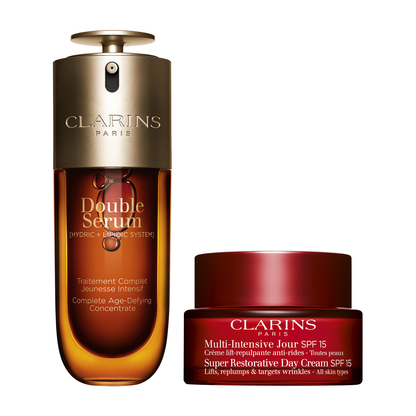 Clarins Super Restorative Set | 1.7 Oz. Double Serum and Super