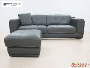 KELVIN GIORMANI】ケルビンジョルマーニ 総革 3Pソファ&オットマン