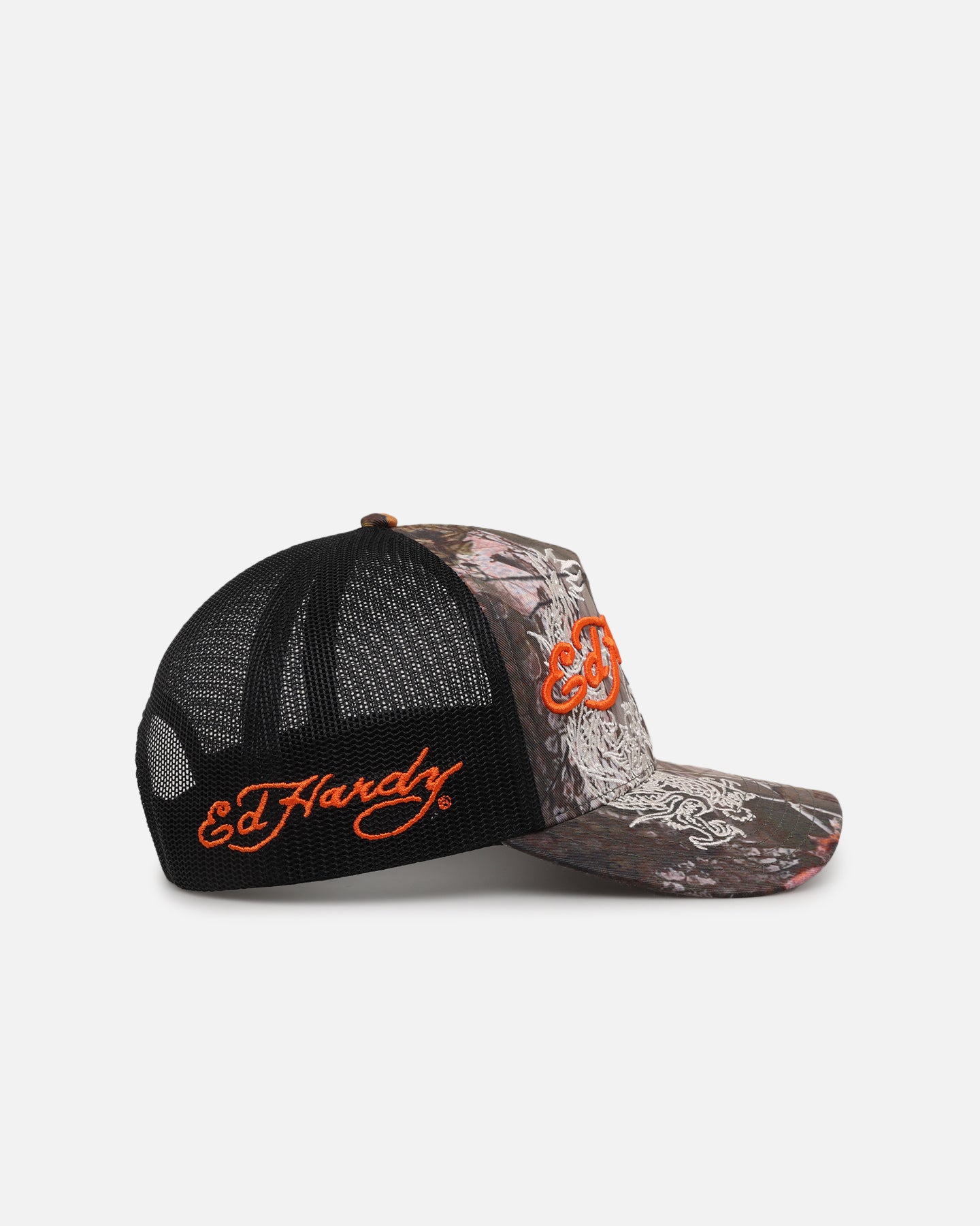 Ed Hardy Dragon Trucker Snapback Real Tree Camo | Culture Kings NZ