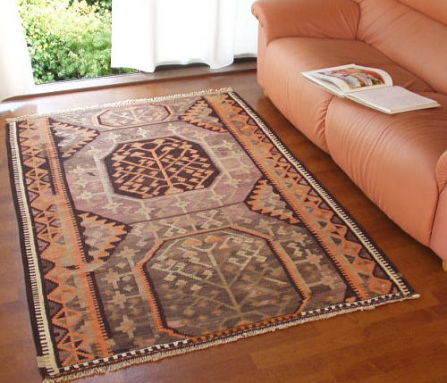 オールドキリム イラン・ガズビン産 k6582/ 家庭織りギャッベ＆キリム