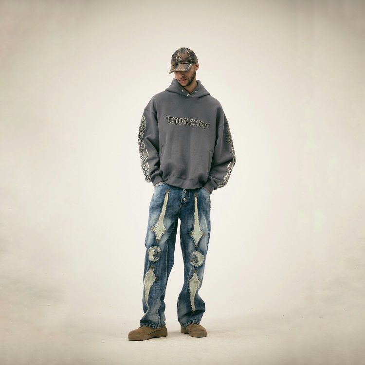 Thug Club - 【残り一点】Leather Flame Hoodie | ACRMTSM ONLINE STORE