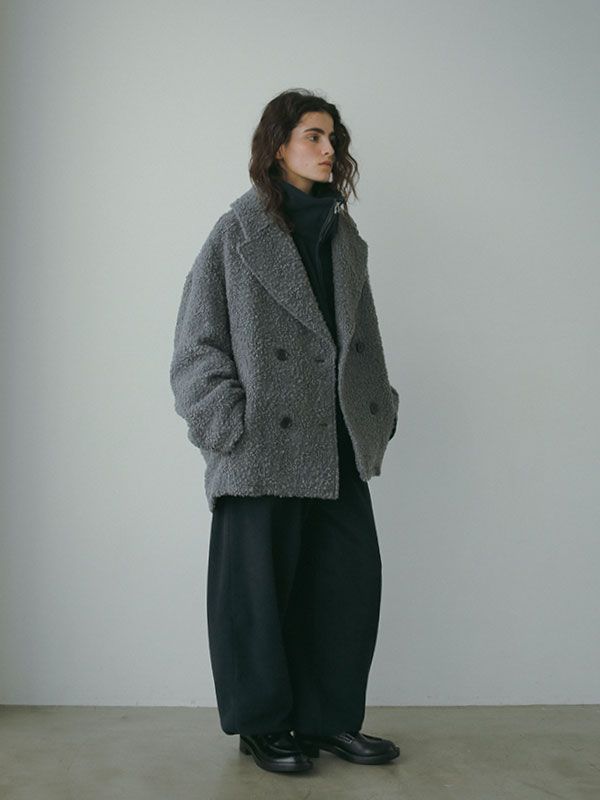 ETRE TOKYO - ビックカラーブークレ Pコート - GREY | ADDICT WEB SHOP