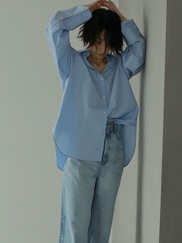 ETRE TOKYO - ワイドスリーブシャツ - BLUE | ADDICT WEB SHOP