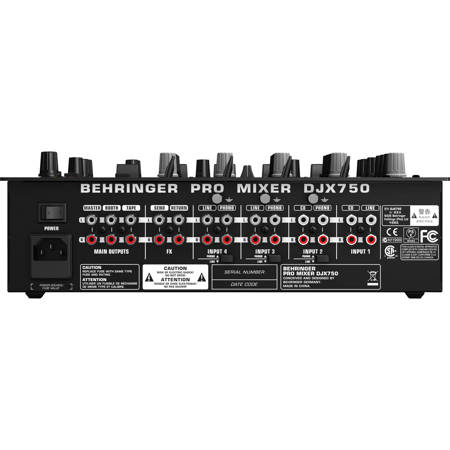 Behringer DJX750 Professional 5-Channel DJ Mixer 0701-AAW86-US1