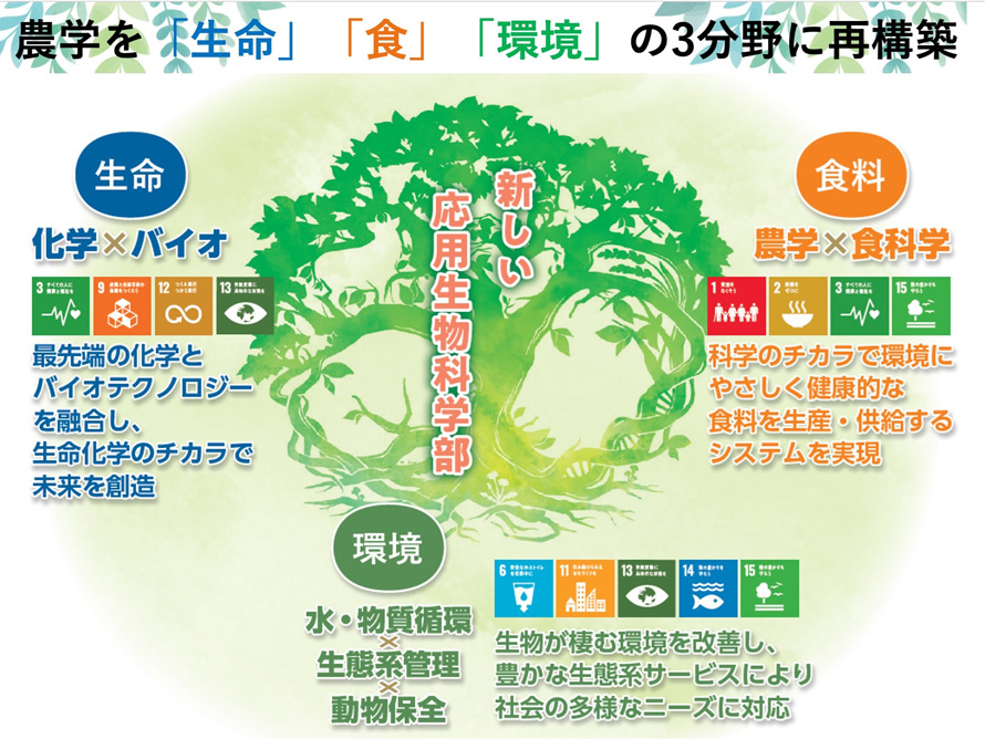 岐阜大学応用生物科学部再編のお知らせ（令和7年4月より