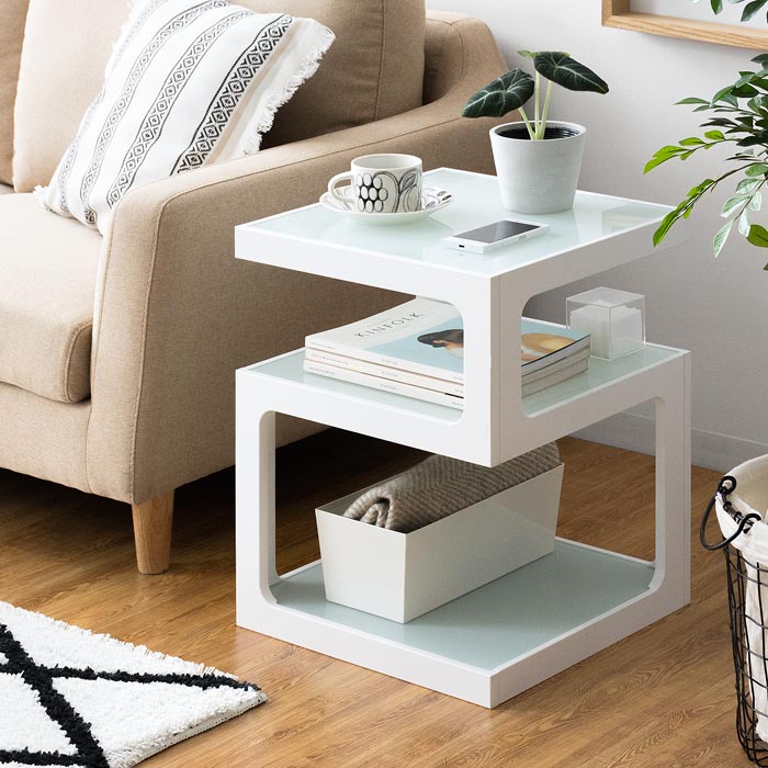 サイドテーブル ARCA〔アルカ〕3段タイプ | 家具・インテリア通販