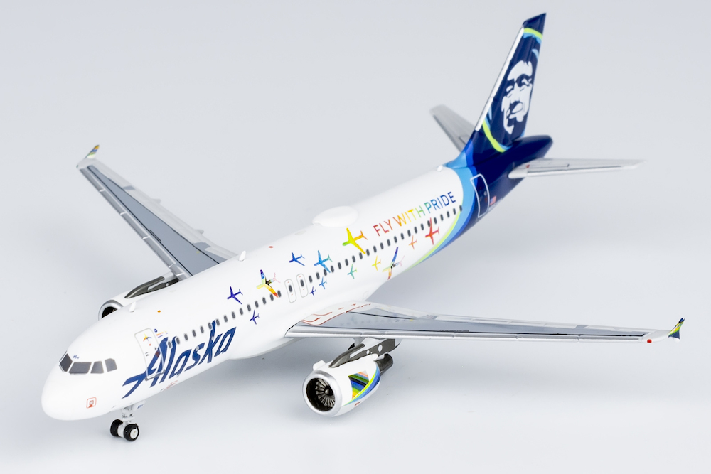 NG Models 15018 Airbus A320-200 Alaska Airlines fly with pride N8
