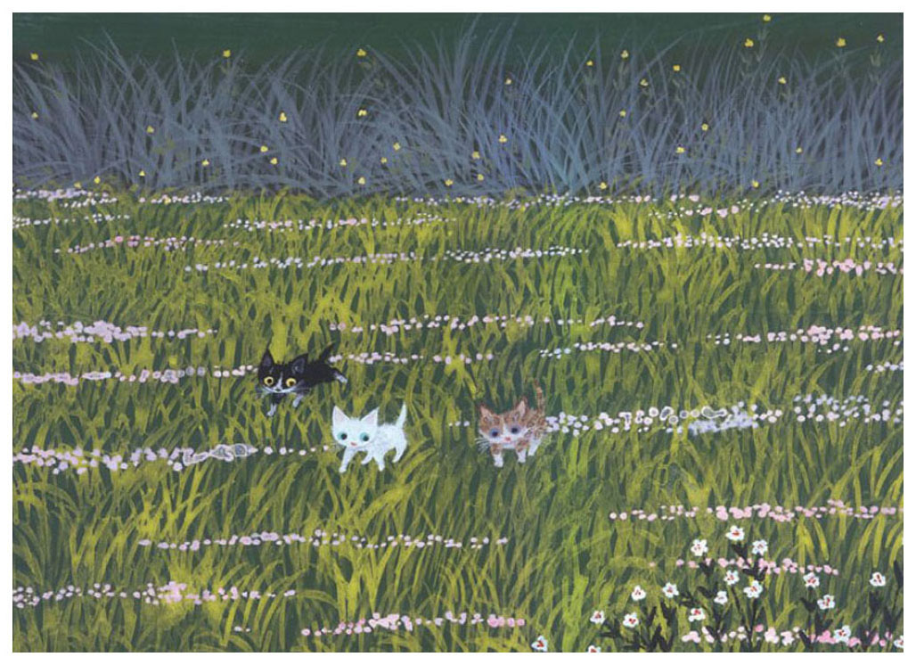 渡辺あきお 絵画(ダイヤモンド・スクリーニング) 野原の冒険 4838