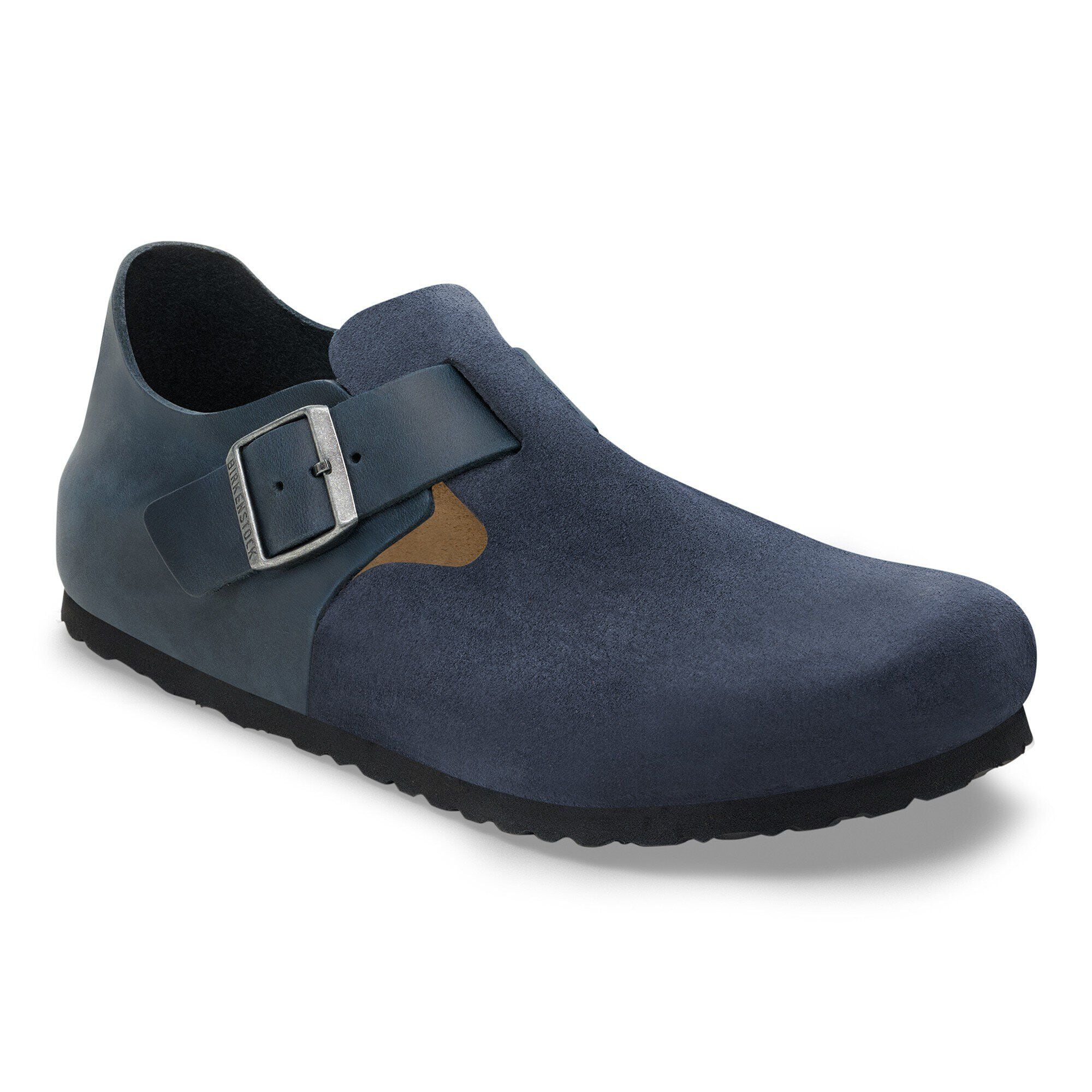London Mixed Leather in Color New Navy | BIRKENSTOCK US