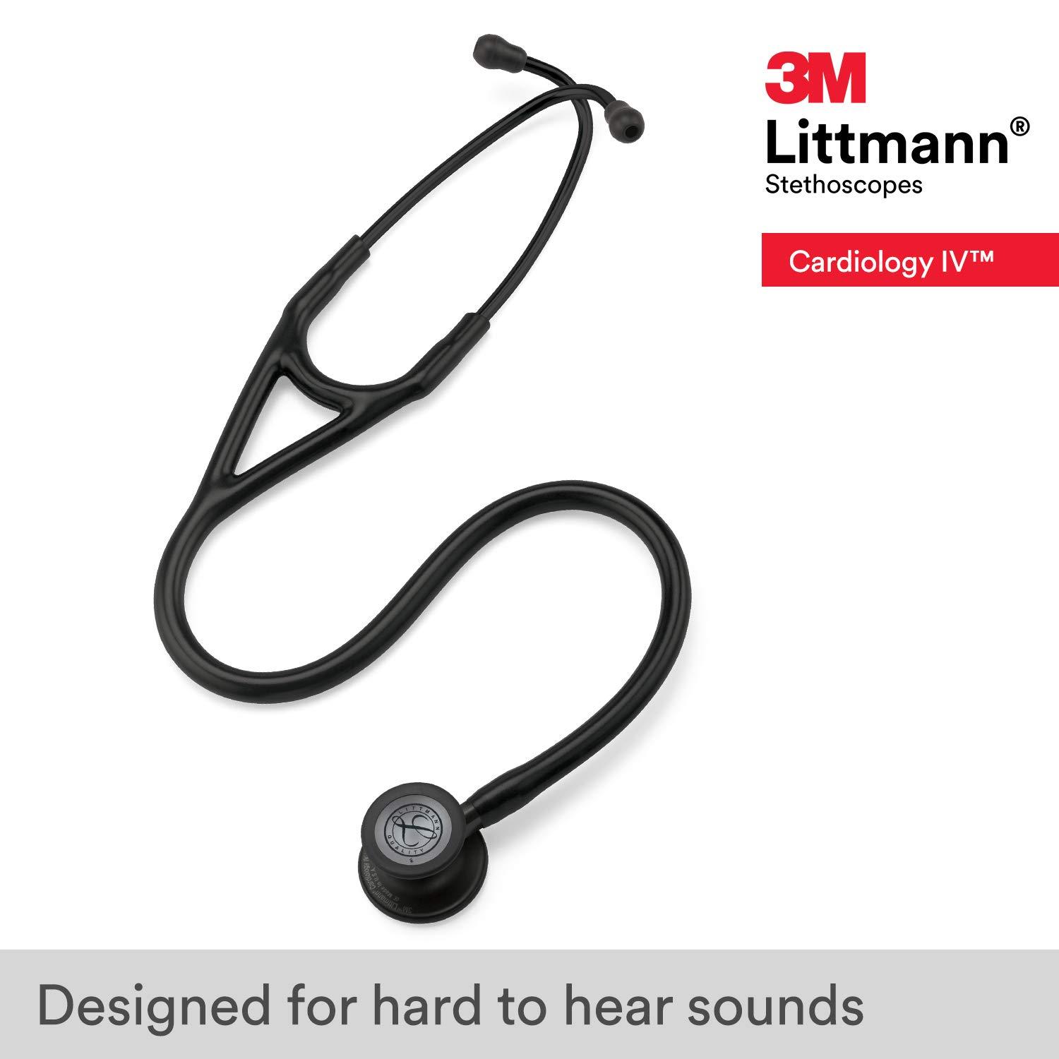 3M Littmann Cardiology IV Stethoscope - Black Tube & Chestpiece
