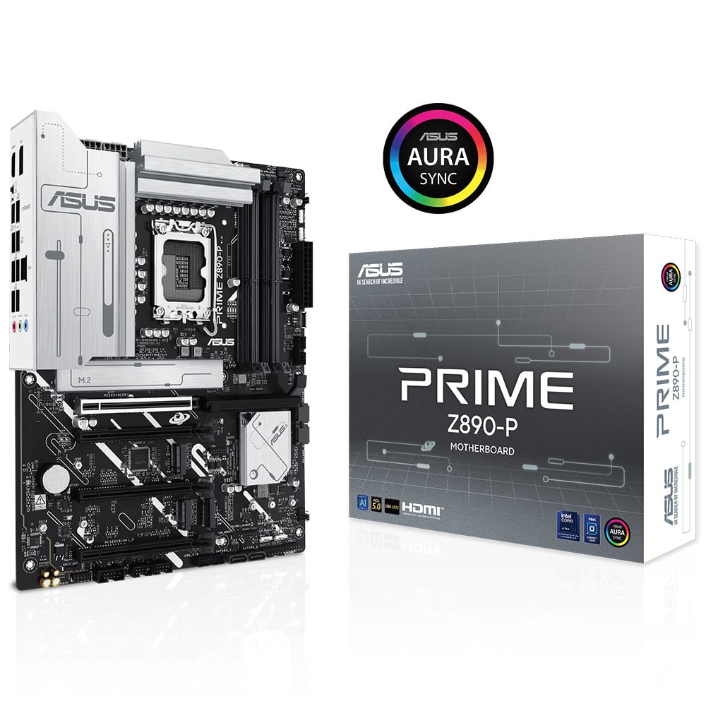 ASUS Prime Z890-P 8400MHz (OC) DDR5 Soket LGA1851 M.2 HDMI DP ATX