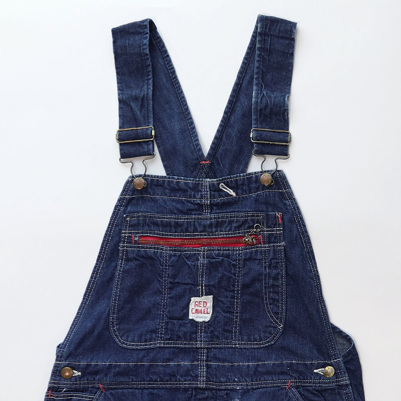 60's RED CAMEL DENIM CUT-OFF OVERALL,USED/VINTAGE (Men's & Women's)