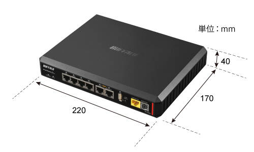 ☆バッファロー 法人向け VPNルーター 有線モデル VR-U500X [ブラック