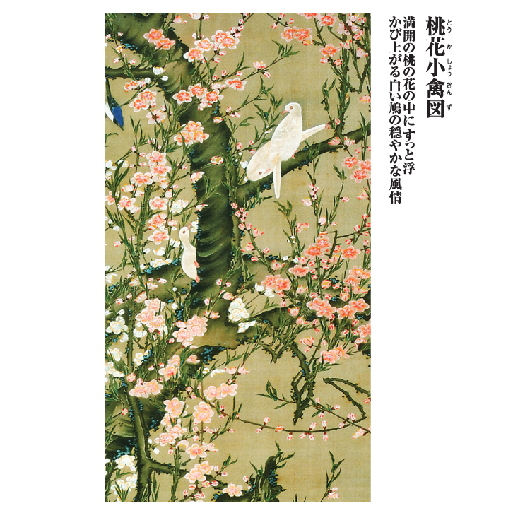 伊藤若冲 桃花小禽図 掛け軸 掛軸 ―三宝堂オンラインショップ