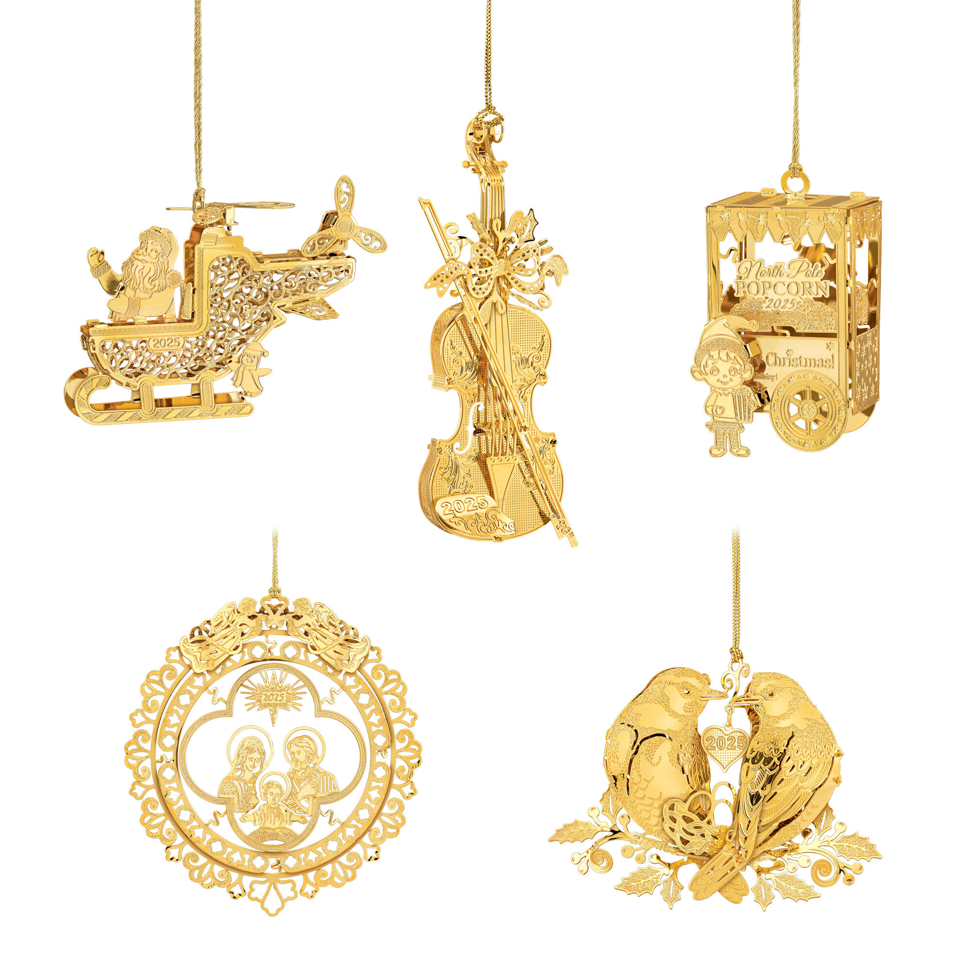 2025 Gold Ornament Collection