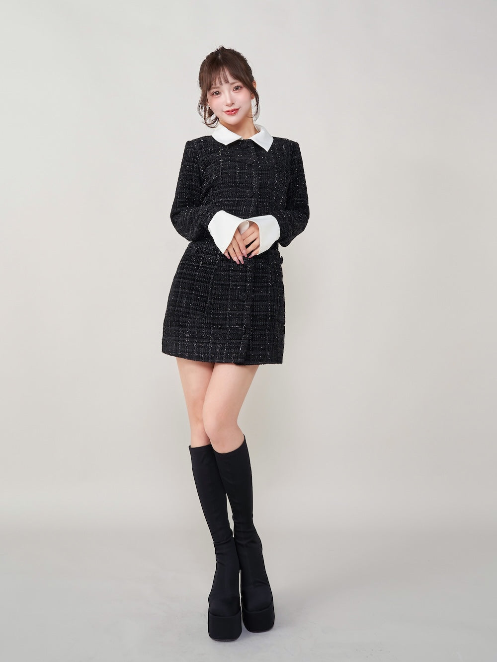 クラシカルボウタイツイードミニワンピース – Darich (ダーリッチ)