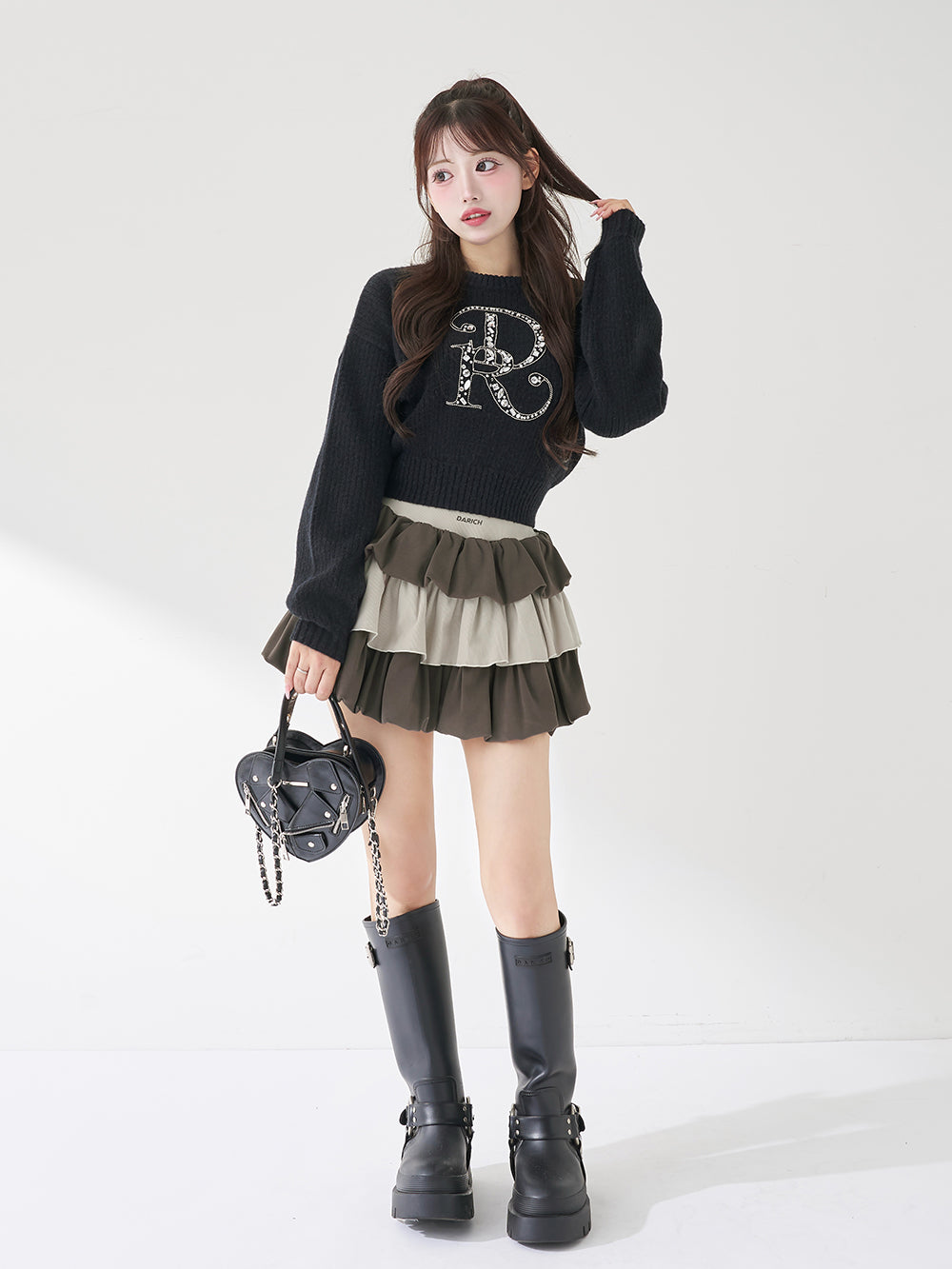 カットフリルミックスミニスカート – Darich (ダーリッチ)