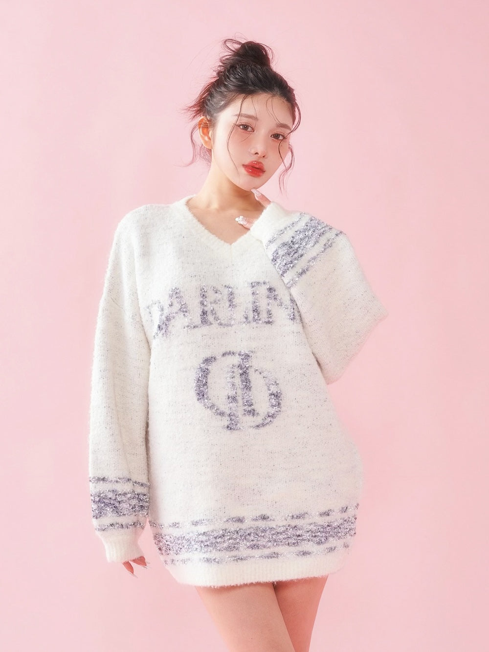 ミックスカラーロゴニットチュニック – Darich (ダーリッチ)