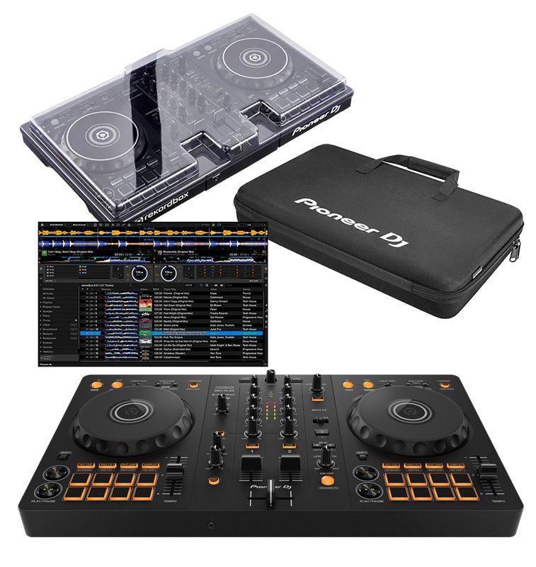 Pioneer DDJ-FLX4 rekordbox Controller + Decksaver + DJC-B Bag