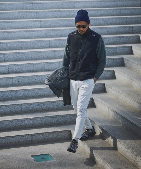 BLACK LABEL〕：POLARTEC フルジップベスト ｜The DUFFER of St.GEORGE