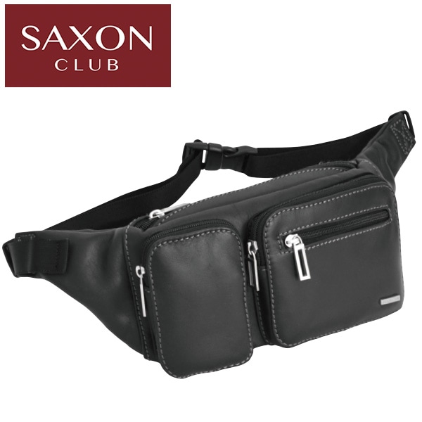 サクソン 薄マチウエストポーチ: メンズファッション／はぴねすくらぶ