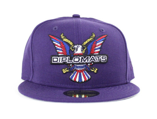 DIPSET x NEW ERA Diplomats 59Fifty New Era Fitted Hat (Purple Gray