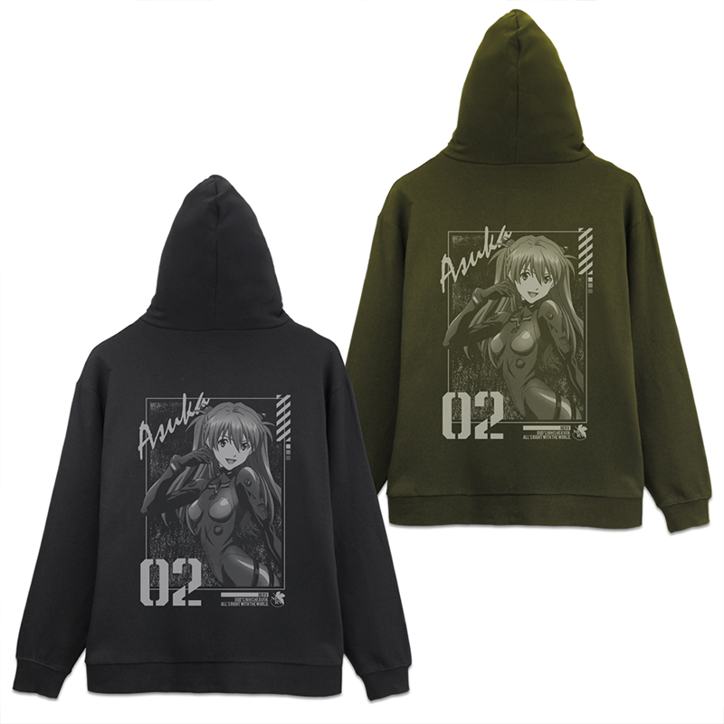 エヴァンゲリオン 式波・アスカ・ラングレー ジップパーカー/BLACK