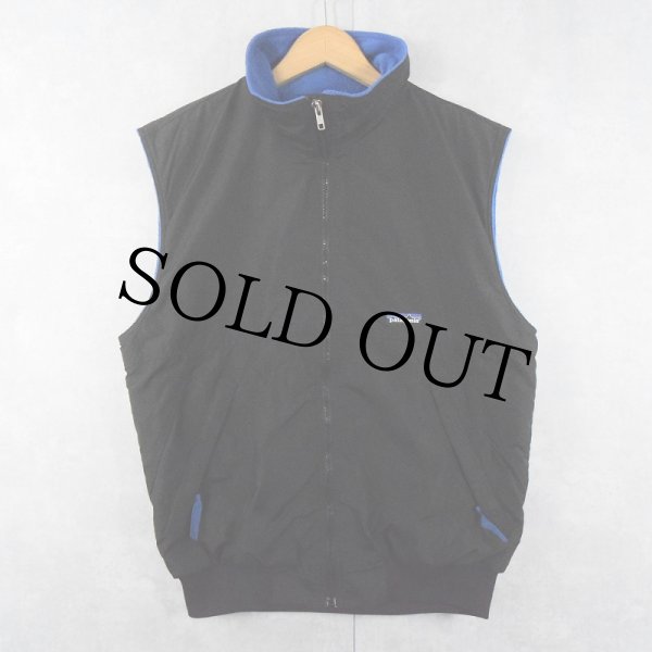 90年代 90s パタゴニア アウトドア ナイロン フリース 青 黒 ブラック