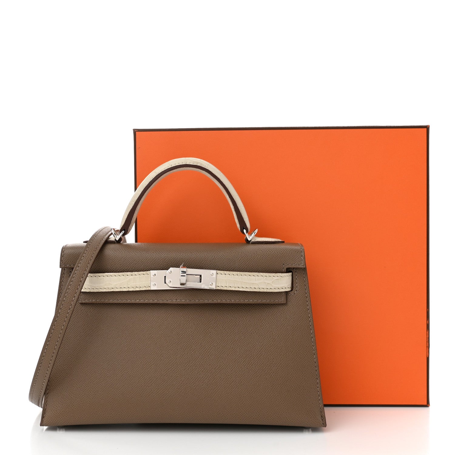 Hermes Madame Calfskin Matte Alligator Mini Kelly Sellier Touch 20
