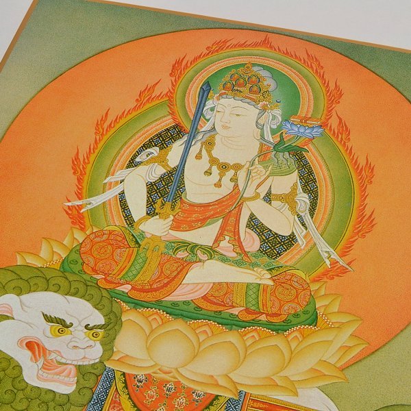 仏画色紙 文殊菩薩 - 香老舗 高野山大師堂