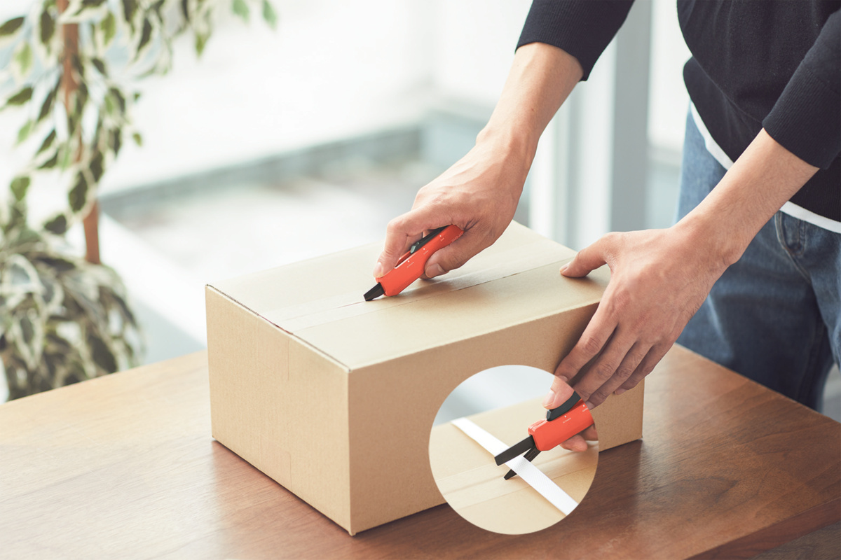 ハコアケ 2Way携帯ハサミ チタン 刃渡り寸法35mm オレンジ｜文具｜コクヨ