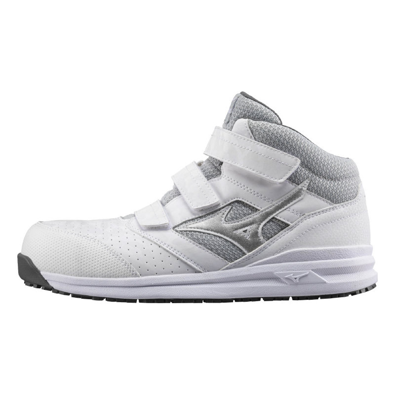 ミズノ 安全靴 ALMIGHTY LS2 21M ホワイト×シルバー