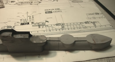 木製模型 1/160 潜水艦「伊401」