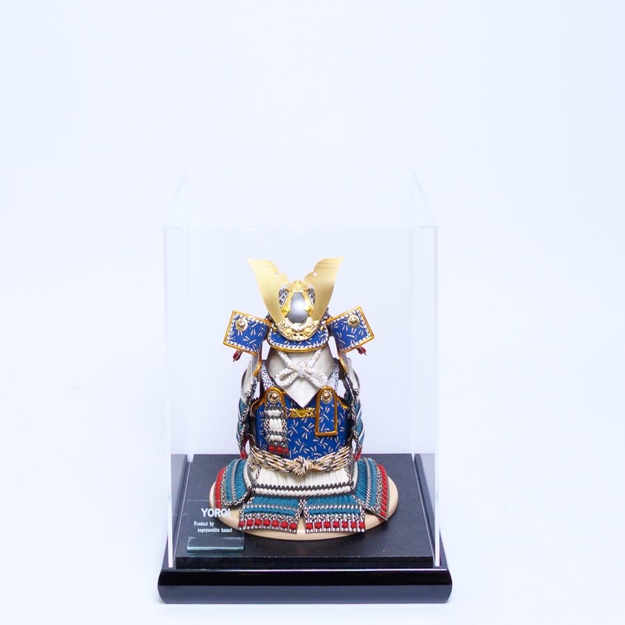 甲州印伝 赤毛蜻蛉柄 8号 武田信玄兜 KOKUOU収納セット | 人形専門店