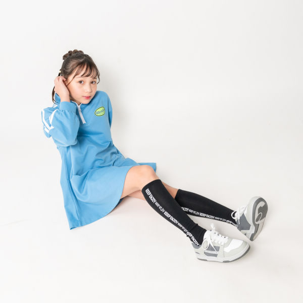 MiLK FRAPPE ハーフジップラインワンピース【130～160cm】 | 激安靴の