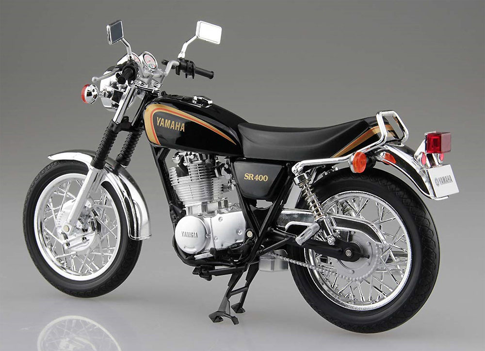 アオシマ ヤマハ SR400 ブラックゴールド 1/12 完成品バイクシリーズ