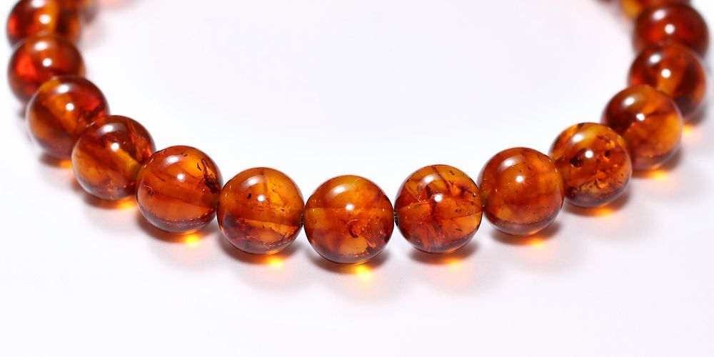 セミオーダー]アンバーブレスレット/琥珀（約8mm玉） - 埼玉県吉川市の