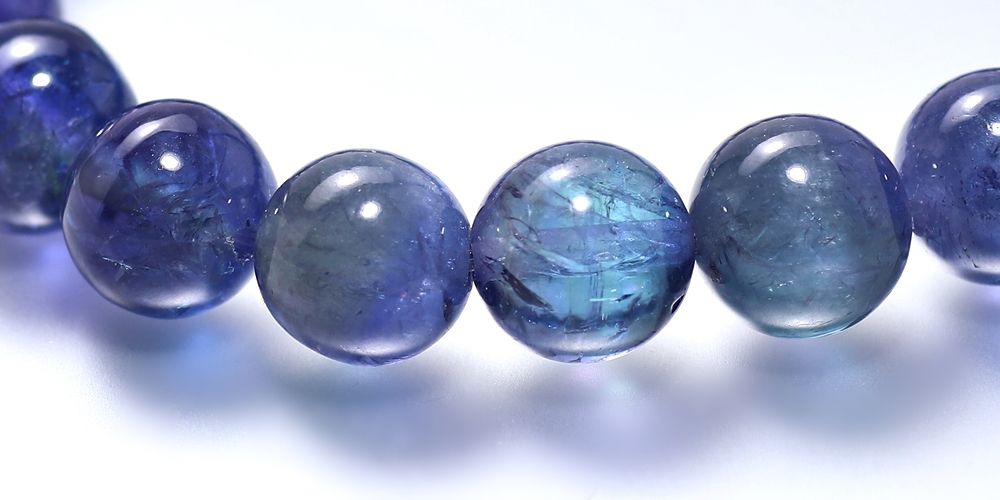 高品質++]バイカラータンザナイトブレスレット（約11mm玉） - 埼玉県