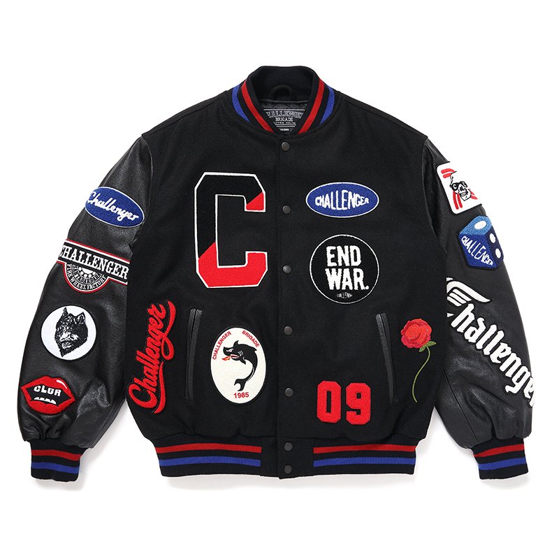 CHALLENGER/15th VARSITY JACKET（BLACK）［15周年ヴァーシティJKT-24