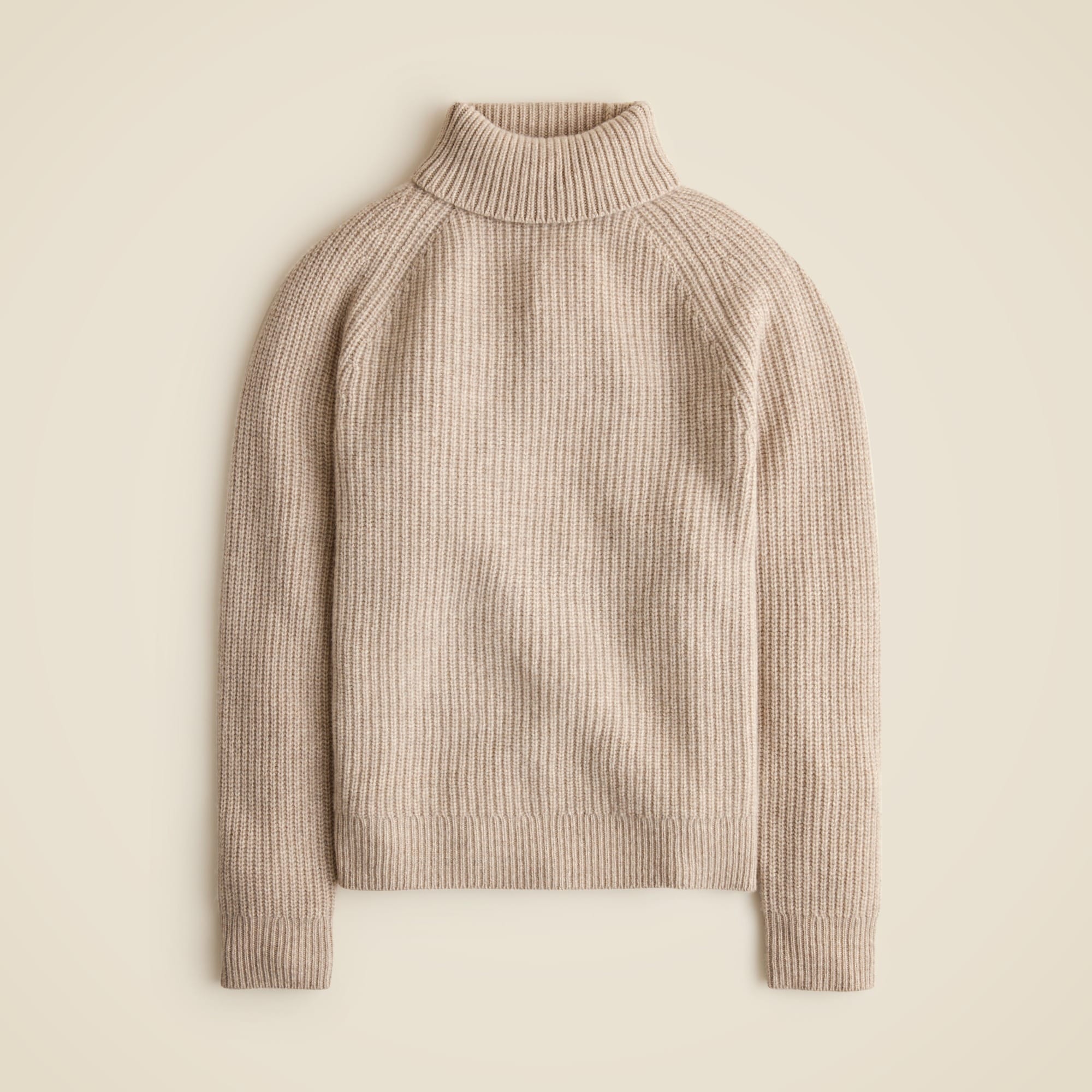Midweight Cashmere Ribbed Raglan-sleeve Turtleneck Sweater For Men