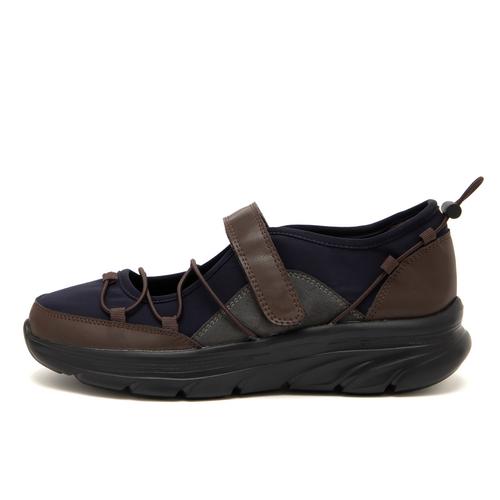 ゴムクロスストラップスニーカー(M ネイビー): スニーカー/ローファー