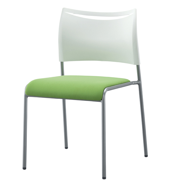 アイリスチトセ] 4本足スタッキングチェア布張り（4脚セット） / 通販