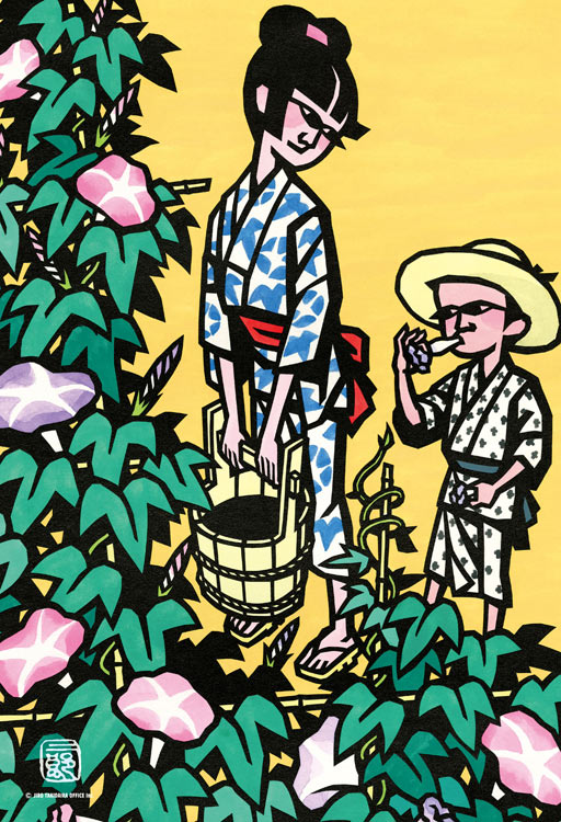 CUT-300-167 滝平二郎 「朝顔」－滝平二郎 きりえコレクション－ 300