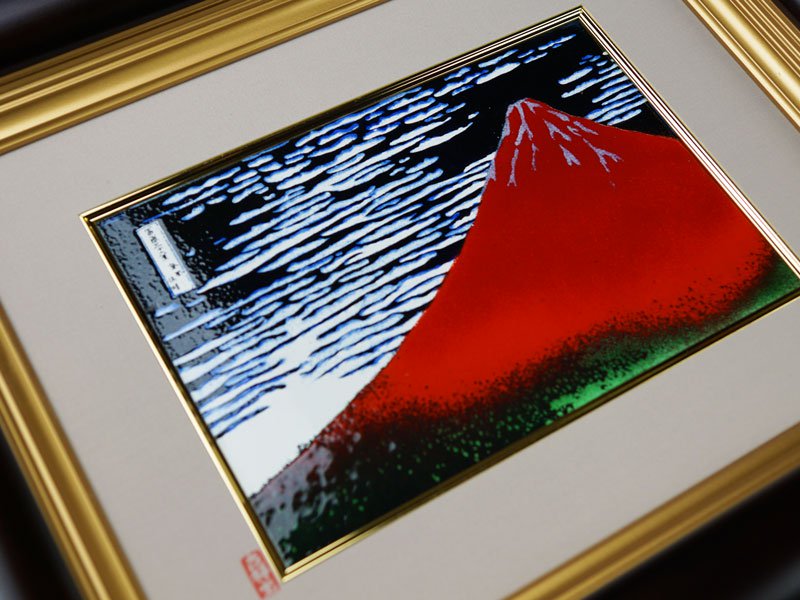 京七宝】陶額 吉祥赤富士- JTOPIA