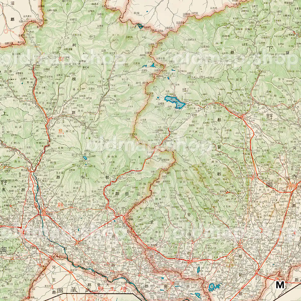 其四十 栃木県及群馬県 昭和5年(1930) – 日本交通分県地図 古地図