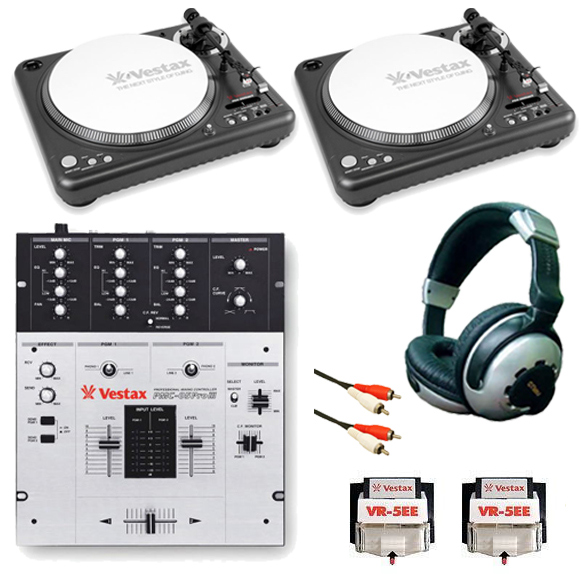 DJターンテーブル2台＋Vestaxミキサー セット／動作品・現状渡し