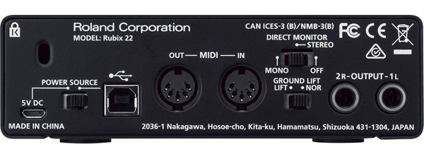 Rolandから高品質オーディオインターフェイス「Rubix22」が誕生いたし