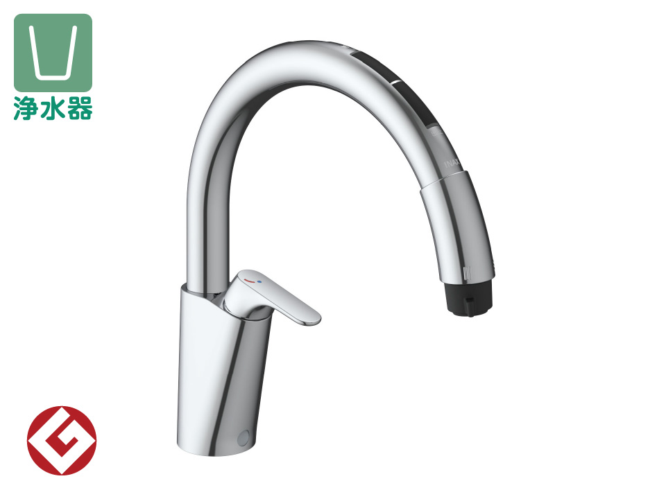 ワンホールタイプ] タッチレス水栓 乾電池式ナビッシュシンプルタイプ