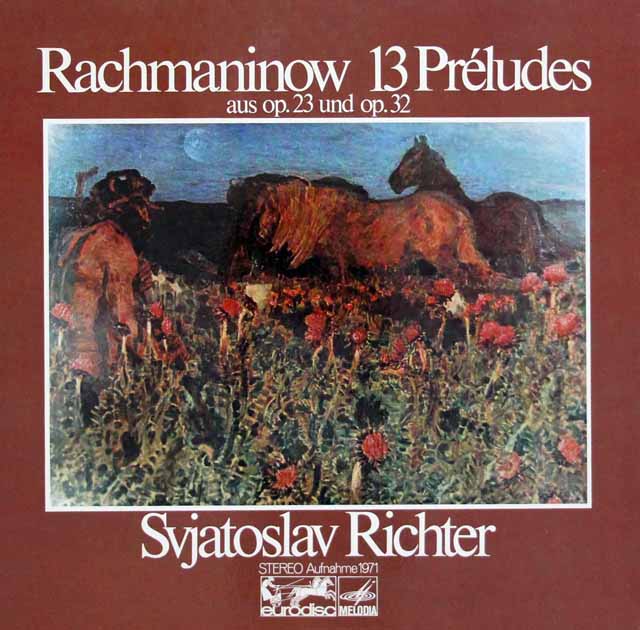 LP レコード リヒテルのラフマニノフ/前奏曲集 独eurodisc 3418