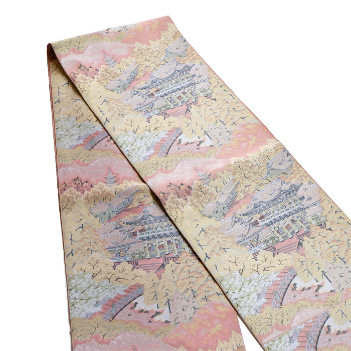 山喜織物謹製 紹巴萬葉 西陣織錦袋帯【神宮門】 [090416-mf-2